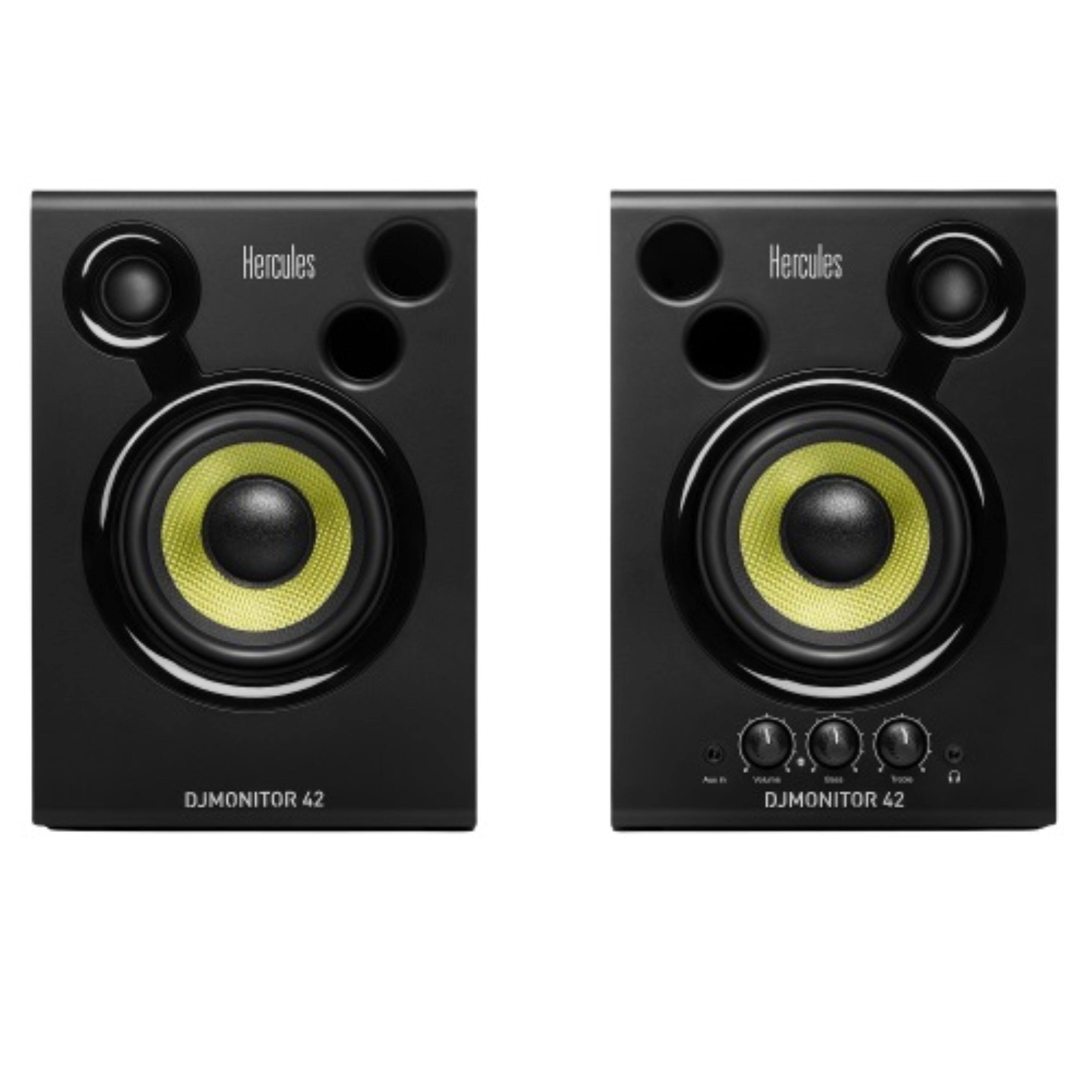 Hercules - DJ Monitor 42 - 2 x 20 watts RMS Active Monitoring Speakers - Black