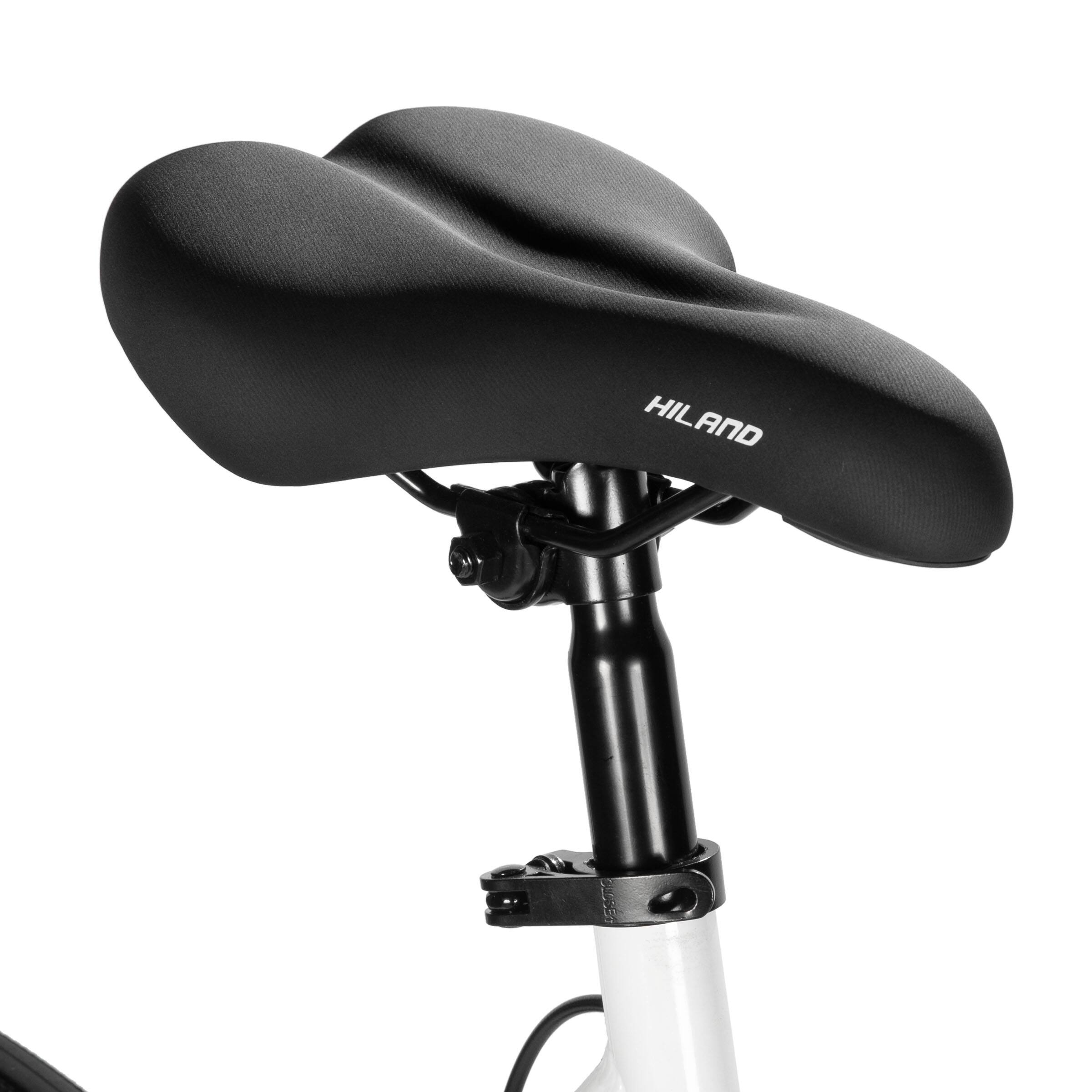 Alt View 6. HILAND - HILAND Velo 700C Hybrid Bike - City Bicycle for Men Women - White - L Size - White.