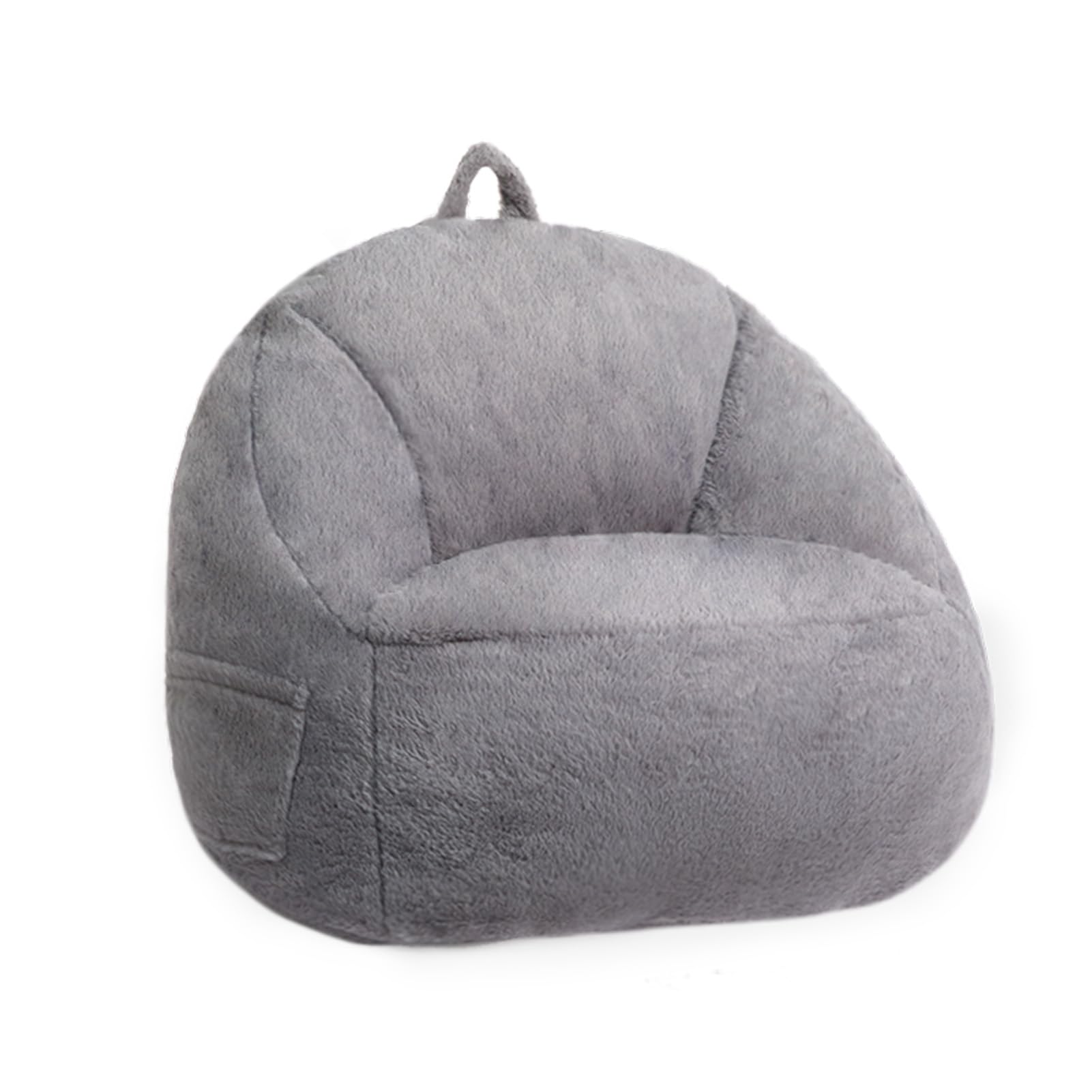 Front. JETRANSPORT - Bean Bag Chair Cute Unicorn-themed Sofa With Filler Cozy & Adorable Seating For Children's Bedroom/playro - Grey.