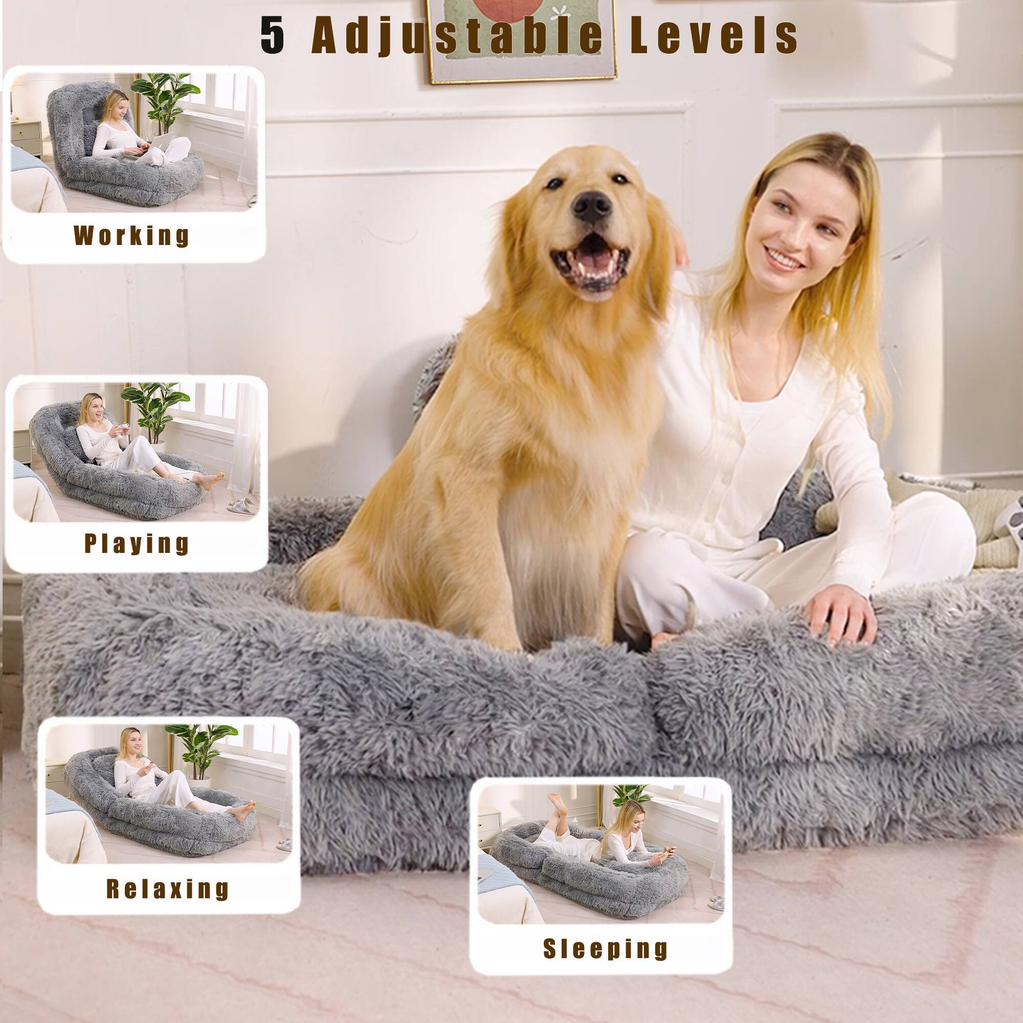 5 Adjustable Levels

Working  
Playing  
Relaxing  
Sleeping