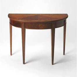 Starlight Canyon Home - Half Moon Console Table for Living Room and Entryway - Medium Brown