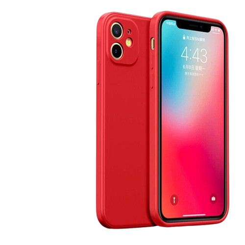 Home Collection - Silicone Case with Camera Lens Cover for iPhone 17 – - Red