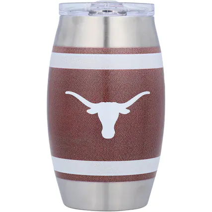Front. Indigo Falls - Texas Longhorns 15oz. Football Tumbler - Multicolor.