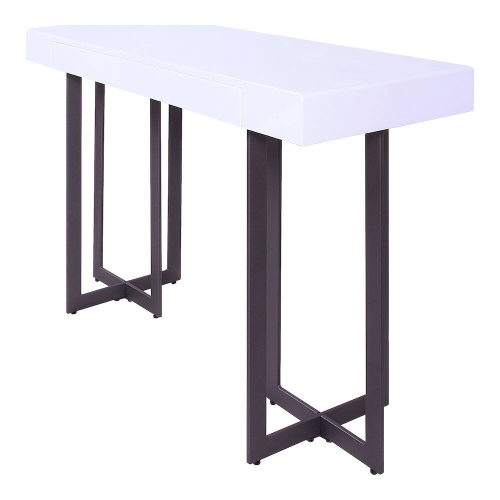 Furniture of America - Vasket Contemporary Metal 1-Drawer Sofa Table - White