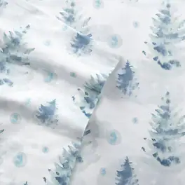 Shavel Home Products - Micro Flannel Printed Deep-Pocket Twin Sheet Set - Watercolor Pines