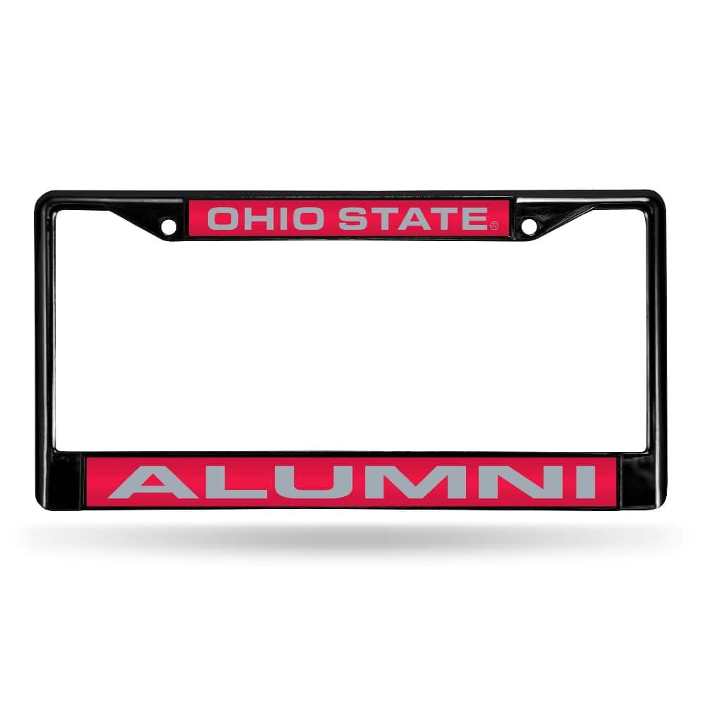 Rico Industries - Ohio St-ALUMNI-Buckeye's Black Metal License Plate Frame Holder - Multi