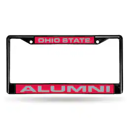 Rico Industries - Ohio St-ALUMNI-Buckeye's Black Metal License Plate Frame Holder - Multi