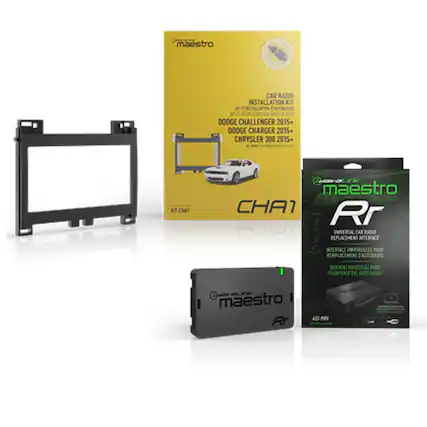 maestro CAR RADIO INSTALLATION KIT
DOOGE CHALLENGER 2015+
DOOGE CHARGER 2015
CHRYSLER 300 2015
KUT-CHAT
maestro CHA Rr CH8J
UNIVERSAL CAR RADIO REPLACEMENT INTERFACE
INTERFACE UNIVERSELLE POUR REMPLACEMENT D'AUTORADIO
INTERFAZ UNIVERSAL PARA REEMPLAZO DEL AUTO RADIO
maestro Rr ADS MY