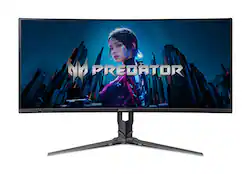 Acer - Predator Gaming 34" Curved QHD QD-OLED 240Hz 0.01ms FreeSync Premium Gaming Monitor (DisplayPort, HDMI) - Black - Front_Zoom