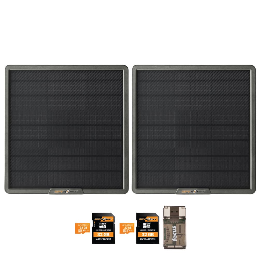 Spypoint - 10-Watt Solar Panel for Trail Camera (2-Pack) Bundle with Accessories