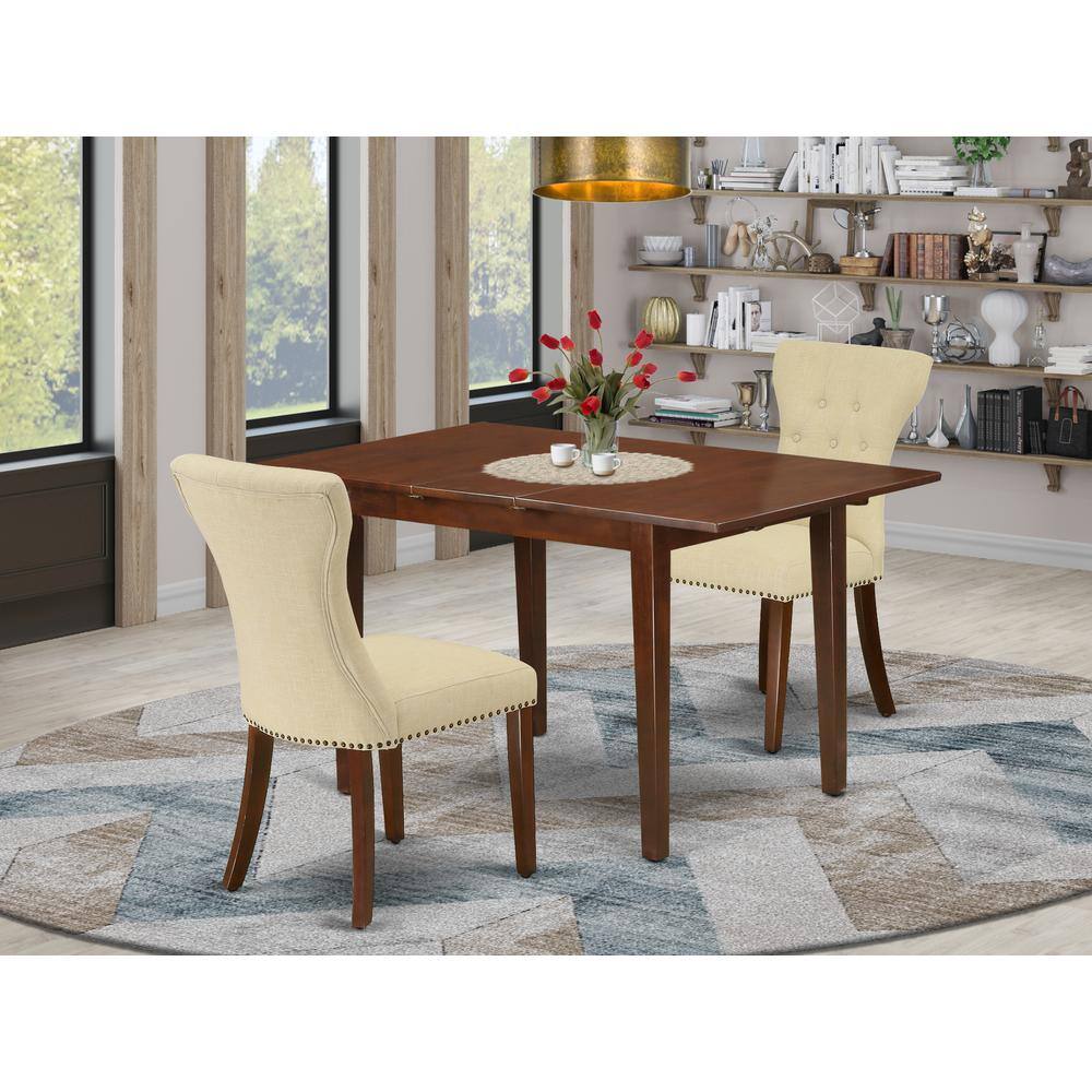 Left. East West Furniture - Dining Room Set Mahogany - Brown.
