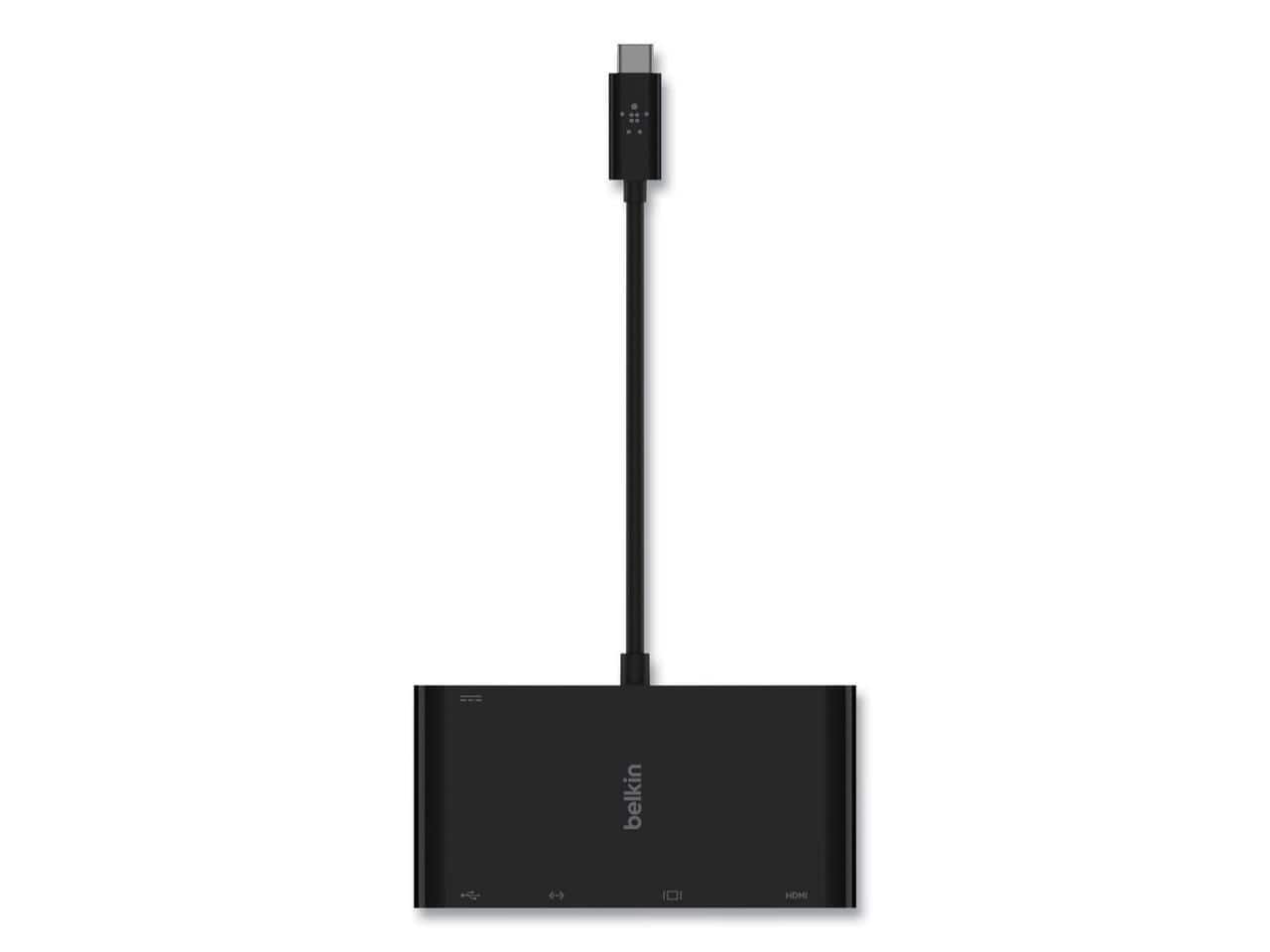 Belkin - AVC004BK-BL USB-C Adapter - 100W, USB 3.0, HDMI, VGA, RJ-45 - Black