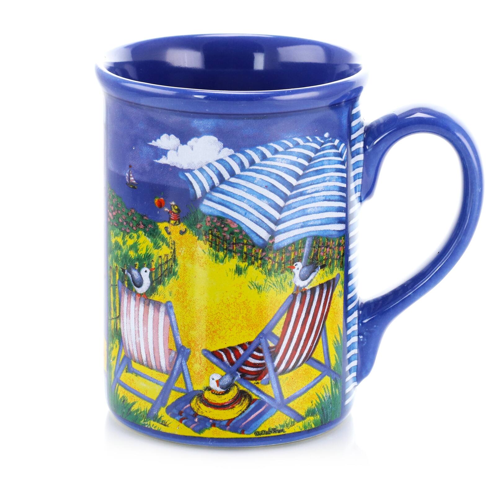 Alt View 5. Gibson - Gibson Home Beachcomber 4 Piece 16 Ounce Stoneware Mug Set in Assorted Designs - Multi-Color.