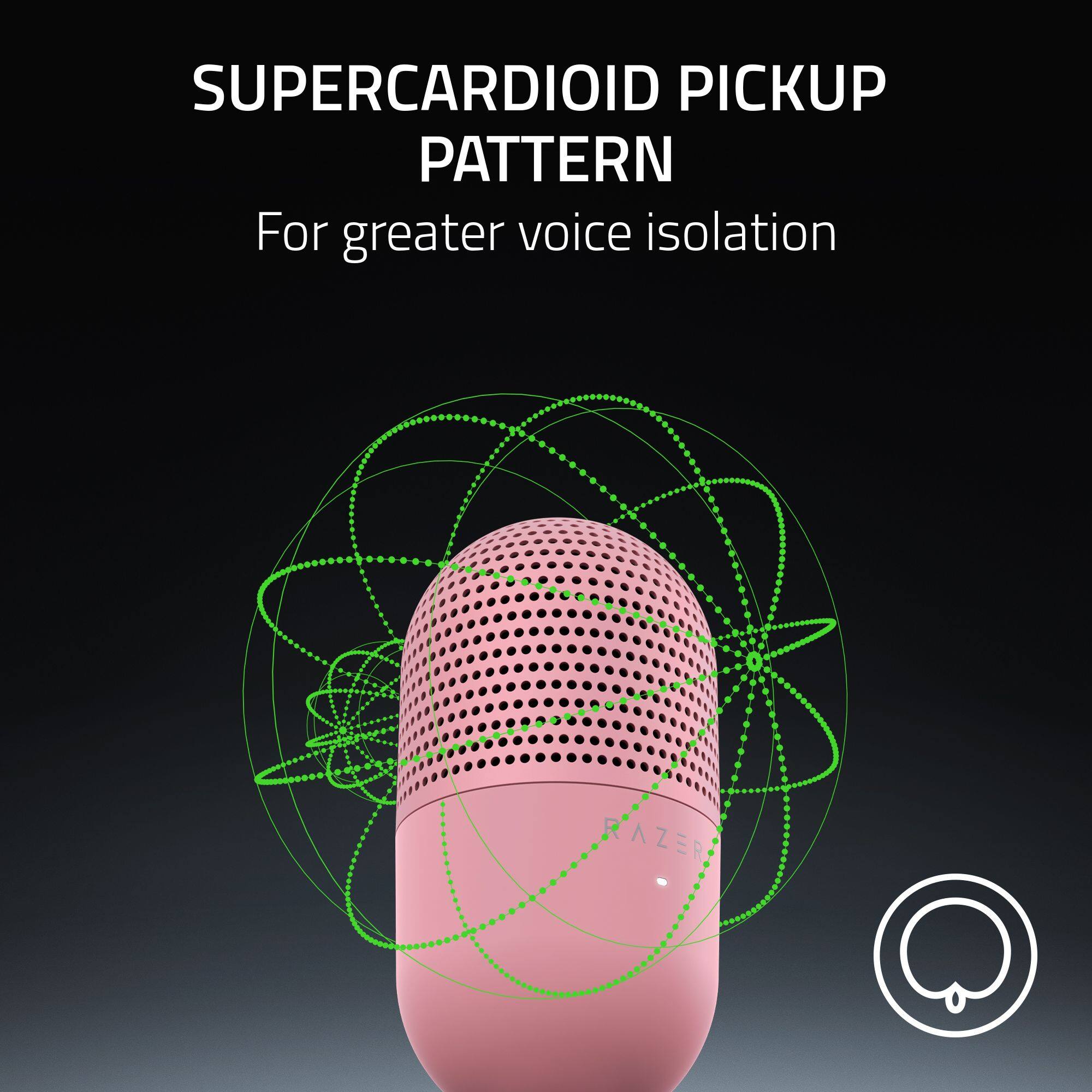 Supercardioid Pickup Pattern: For greater voice isolation.