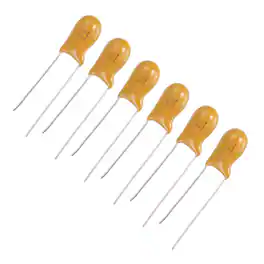 Unique Bargains - Tantalum Capacitor 100uF 16V Yellow Radial Dipped, for Circuit Boards/DIY/Computer, 6pcs - Orange