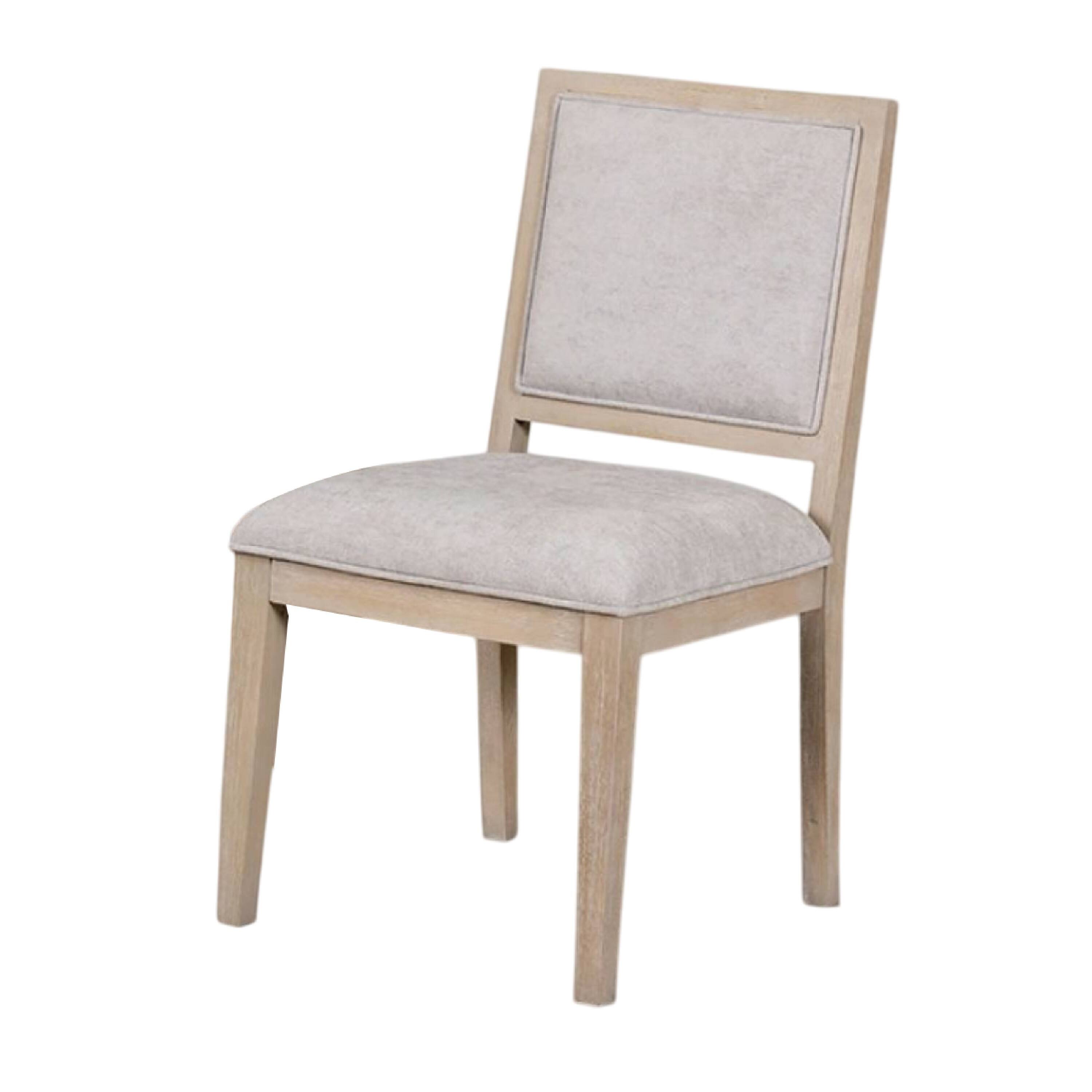 Alt View 1. Manhattan Lane - Kizie Dining Side Chair Set of 2, Rustic Panel Design Tawny Brown Wood - Tawny Brown, White.