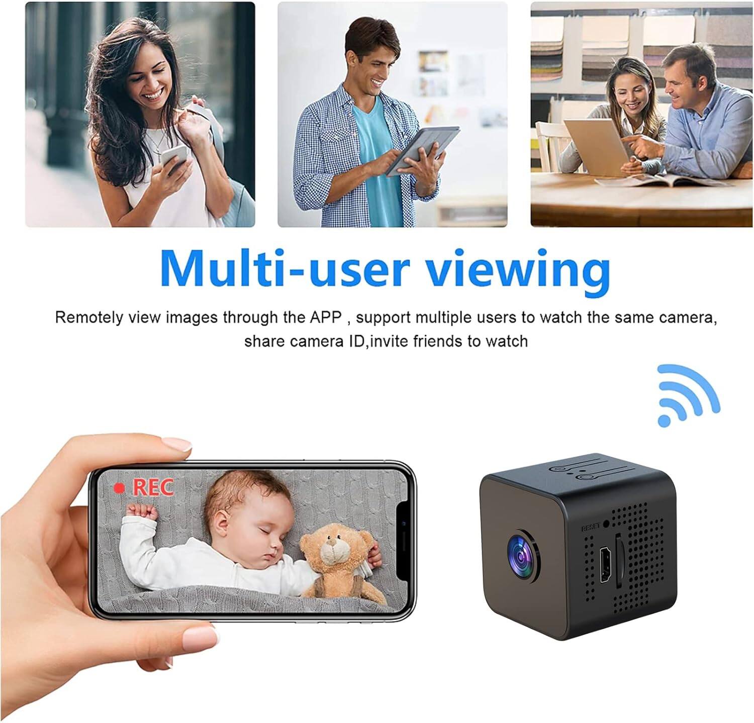 Multi-user viewing

Remotely view images through the APP, support multiple users to watch the same camera, share camera ID, invite friends to watch