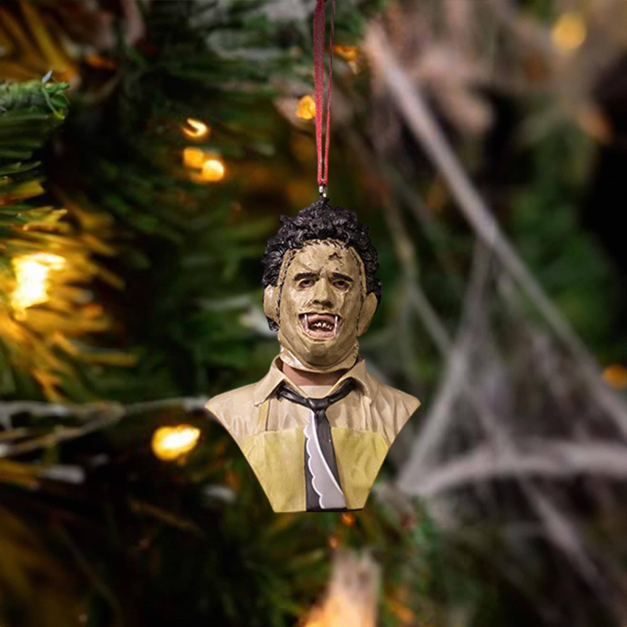 Alt View 10. Trick or Treat Studios - Texas Chainsaw Massacre Holiday Horrors Ornament | Leatherface - Beige.