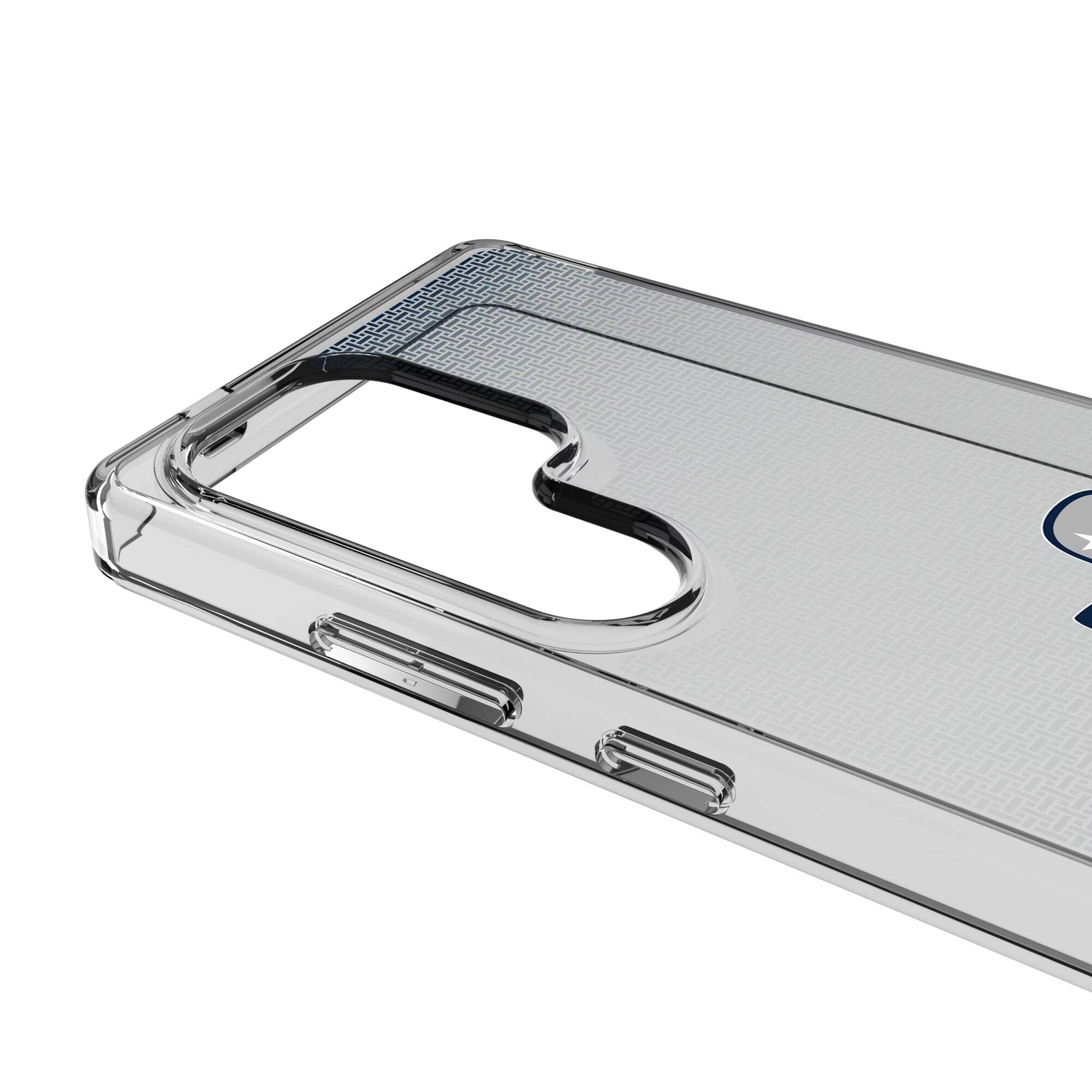 Alt View 2. Keyscaper - Dallas Cowboys Linen Logo Galaxy Clear Case - S24 Ultra - Multicolor.