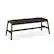 Front. Costway - 1 PCS 50" Long Solid Wood Dining Bench with Faux Leather Padded Seat Rubber Wood Frame - Walnut, Black.