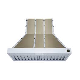 Forno Appliances - 48 inches - Externally Vented - Wall Range Hood - White/Copper