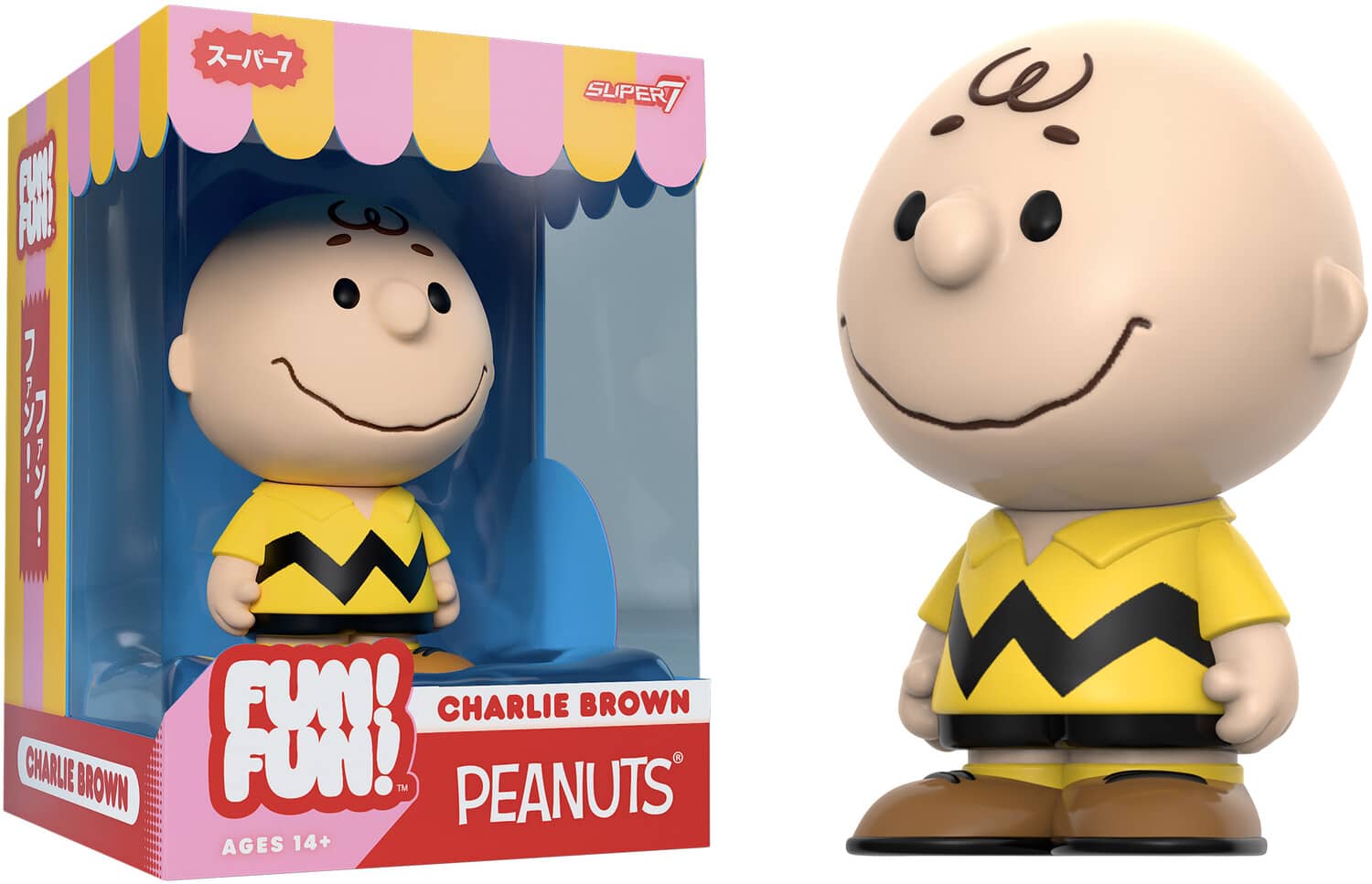 Super7 - Peanuts - Fun! Fun! - Charlie Brown (Yellow Shirt) - COLLECTABLES - Multicolor