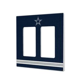 Keyscaper - Dallas Cowboys Stripe Double Rocker Light Switch Plate - Multicolor