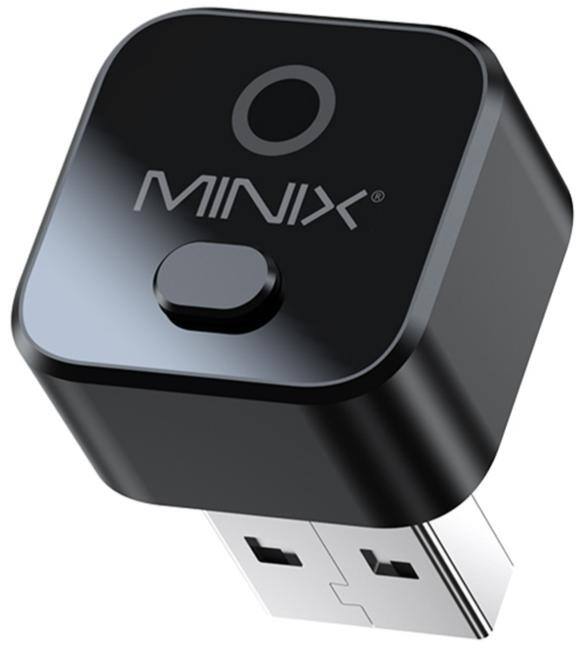 Angle. MINIX - CA525 Wireless CarPlay & Android Auto Adapter, Convert Wired CarPlay to Wireless, Wi-Fi 6, Bluetooth 5.4, Plug & Play - Black.