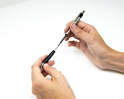 Alt View 2. Zebra - Zebra F-301 Retractable Ballpoint Pen, Fine Point, 0.7mm, Blue Ink, Dozen (27120).