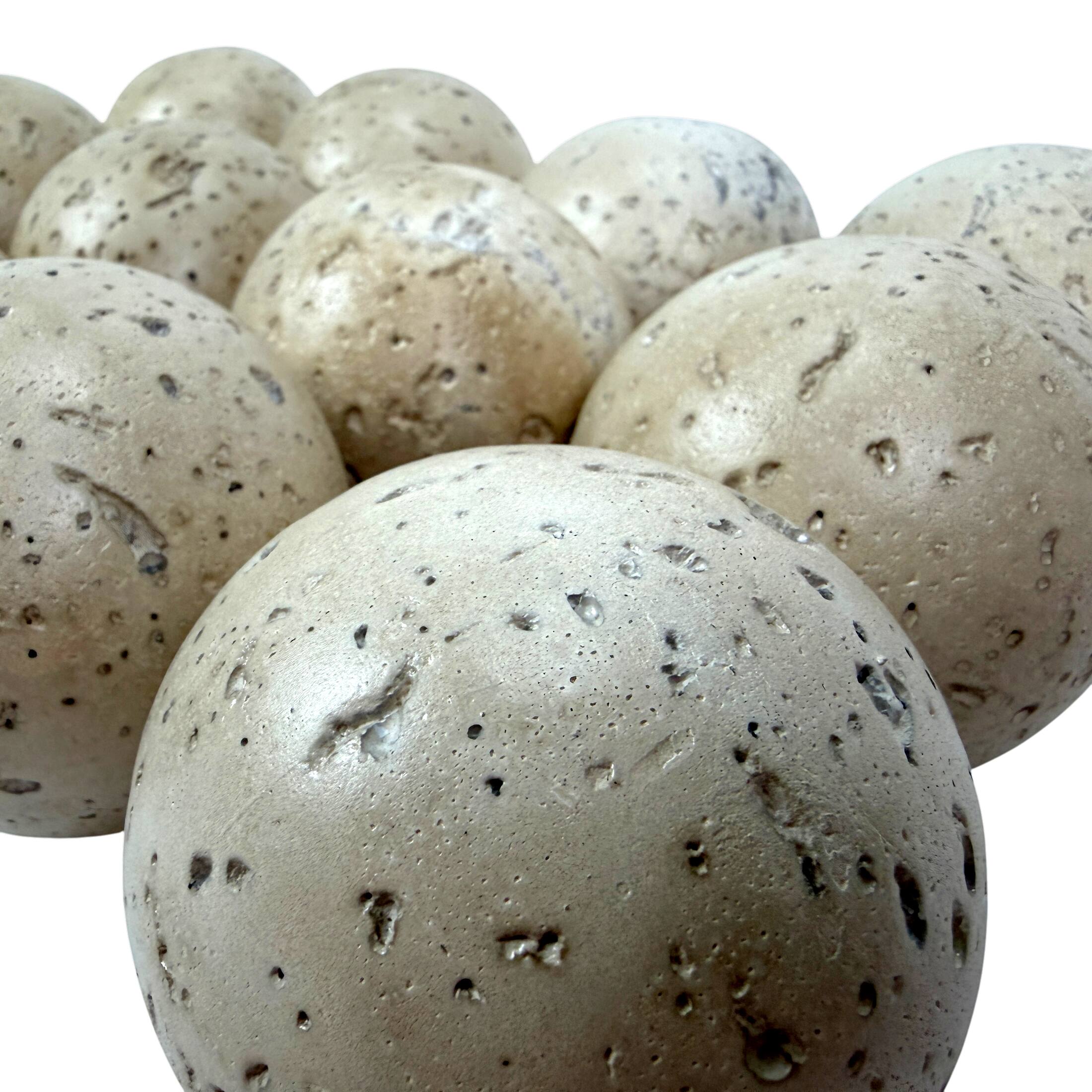 Alt View 9. PD Home & Garden - Set of 12 Beige Cement Decorative Orbs Pitted Spheres 3 Inch Tabletop Accents - Beige.