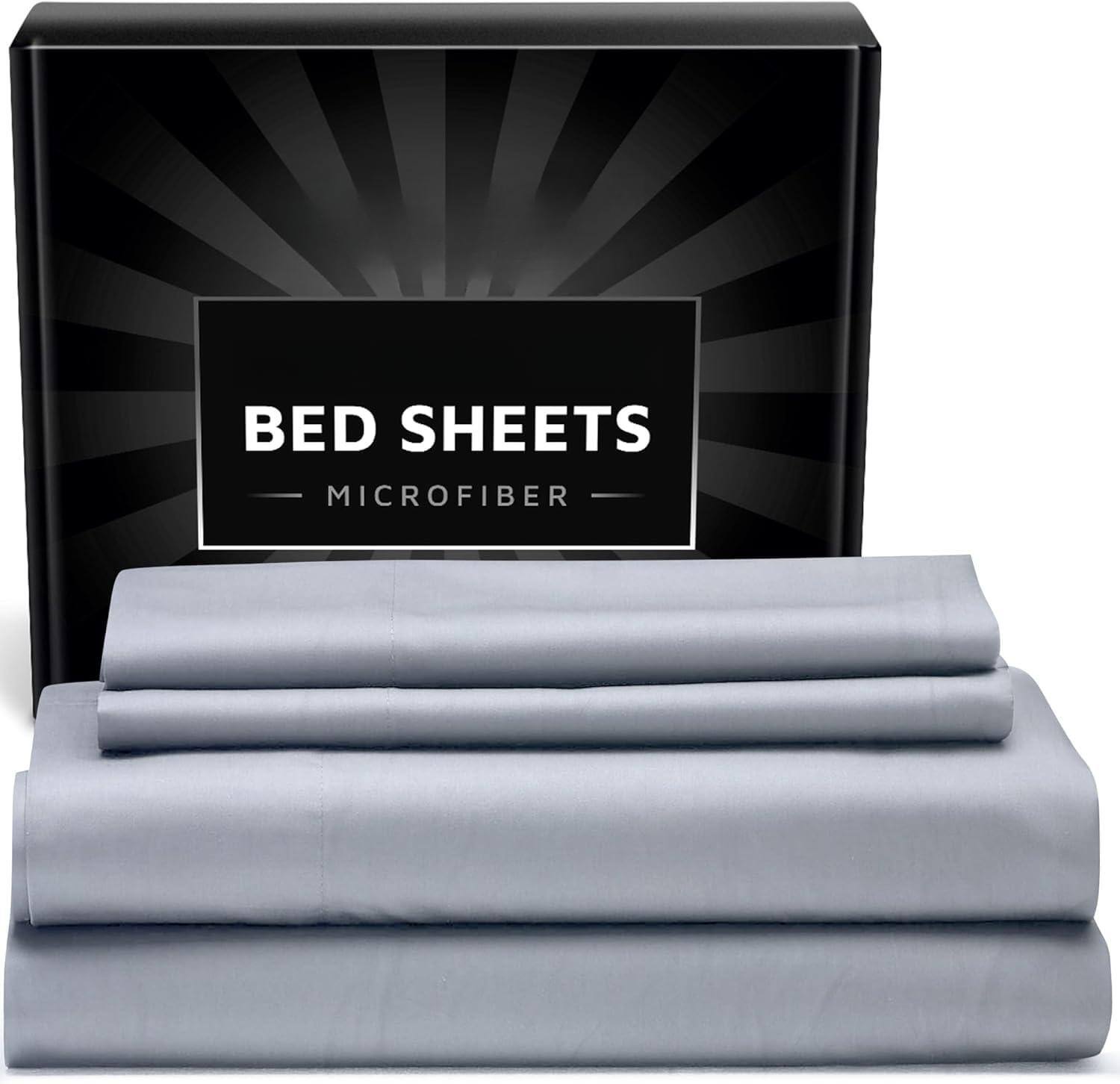 MAGICAL RUBS - Infused Bed Sheets Set - Ultra-soft Temperature-regulating Fabric With Self-cleaning Technology That Stays Fresh 3x L - Gray Full