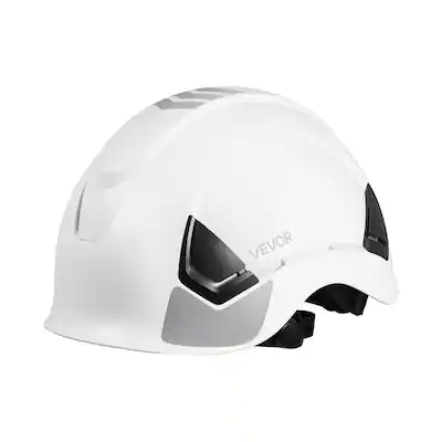 ansi approved bike helmets VEVOR Construction Safety Helmet, ANSI/ISEA Z89.1 Approved ABS Safety Hard Hat with 6 Point Ratchet Suspension One size fits all White W-3000-C