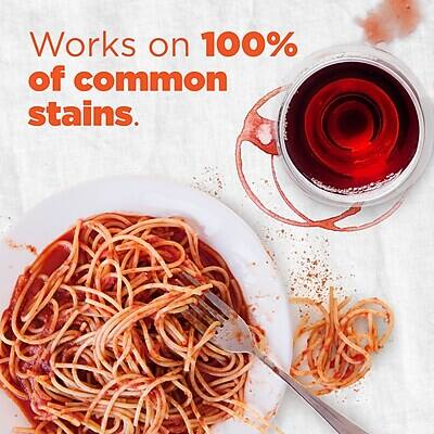 Works on 100% of common stains.