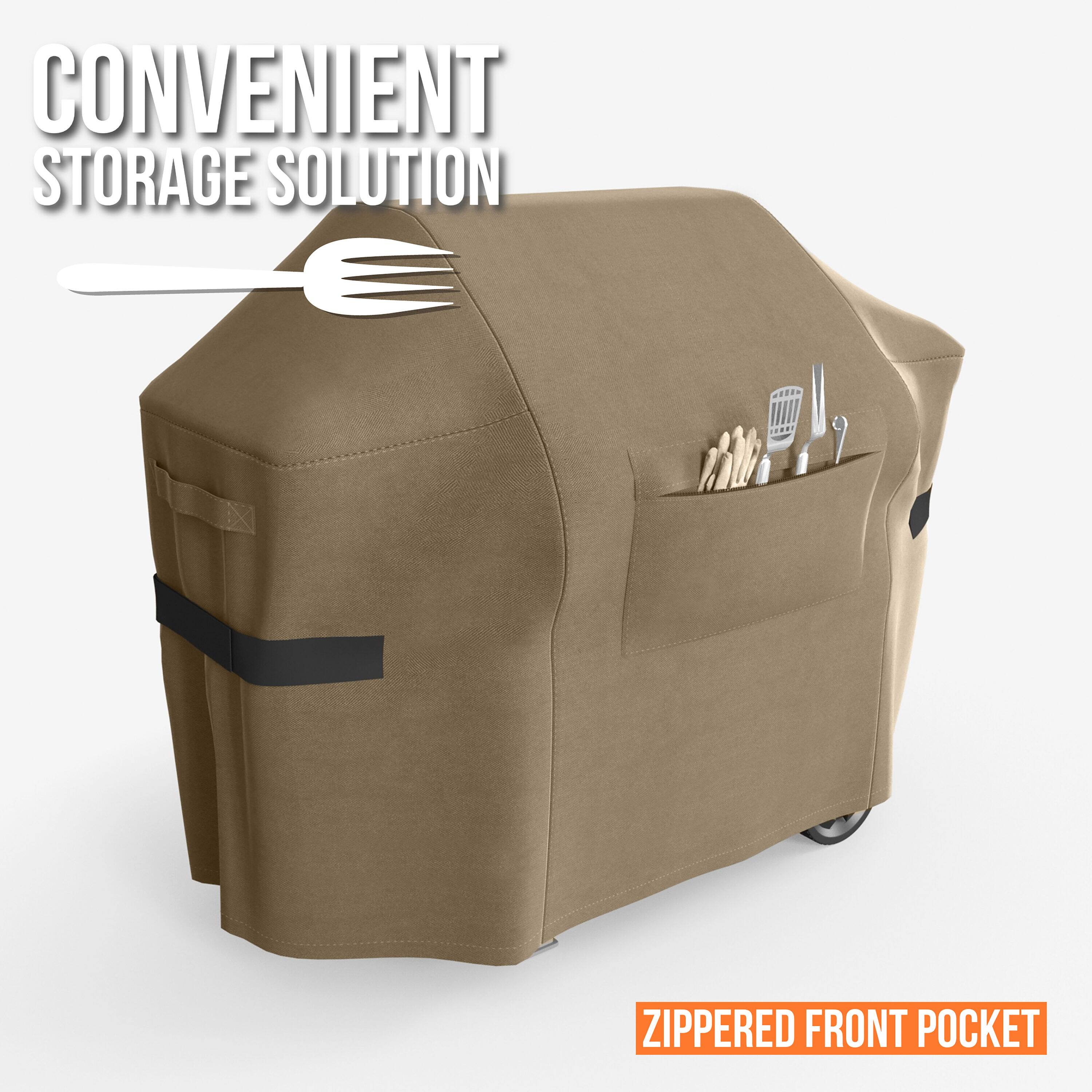 CONVENIENT STORAGE SOLUTION

ZIPPERED FRONT POCKET