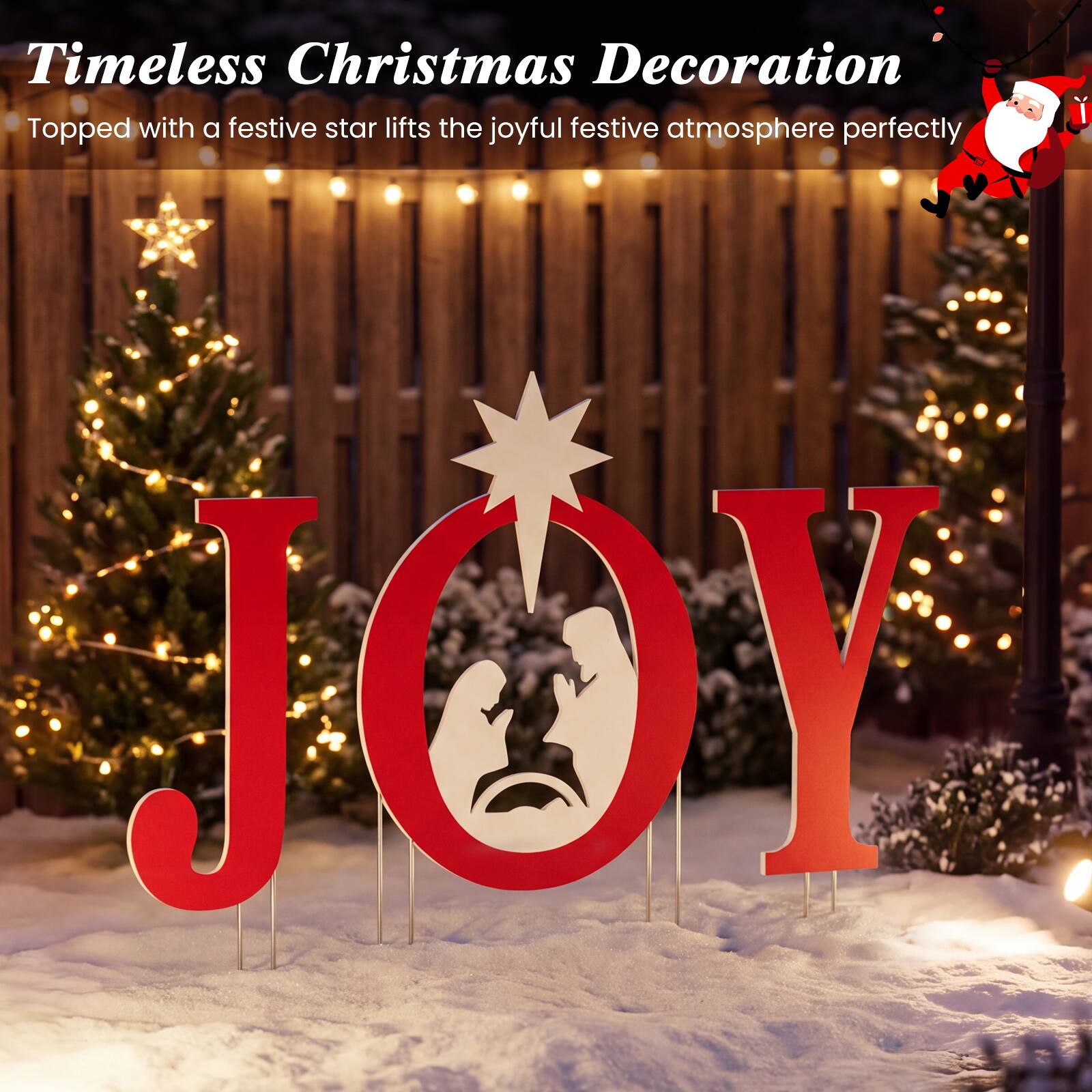Timeless Christmas Decoration Topped with a festive star lifts the joyful festive atmosphere perfectly