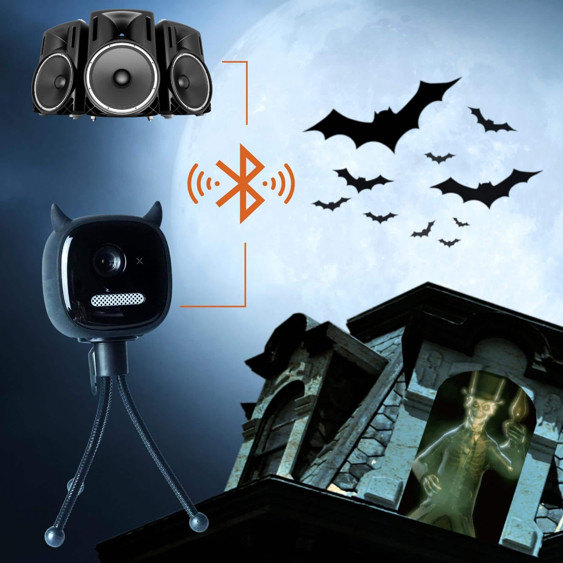 AAXA HP2 DLP Mini Special FX Halloween Projector, 5 Scacy Video sale Preloaded, USB/m