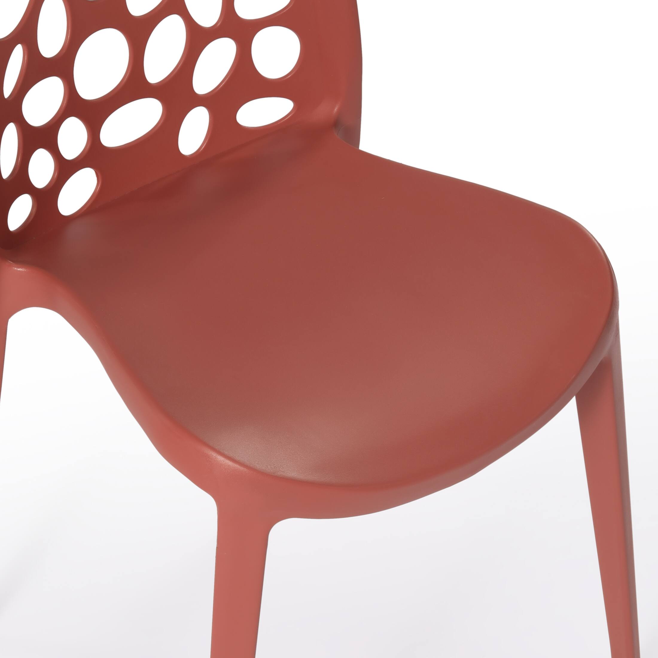 Alt View 2. WestinTrends - WestinTrends Playa Outdoor Modern Stackable Patio Dining Chairs (Set of 2) - Red.