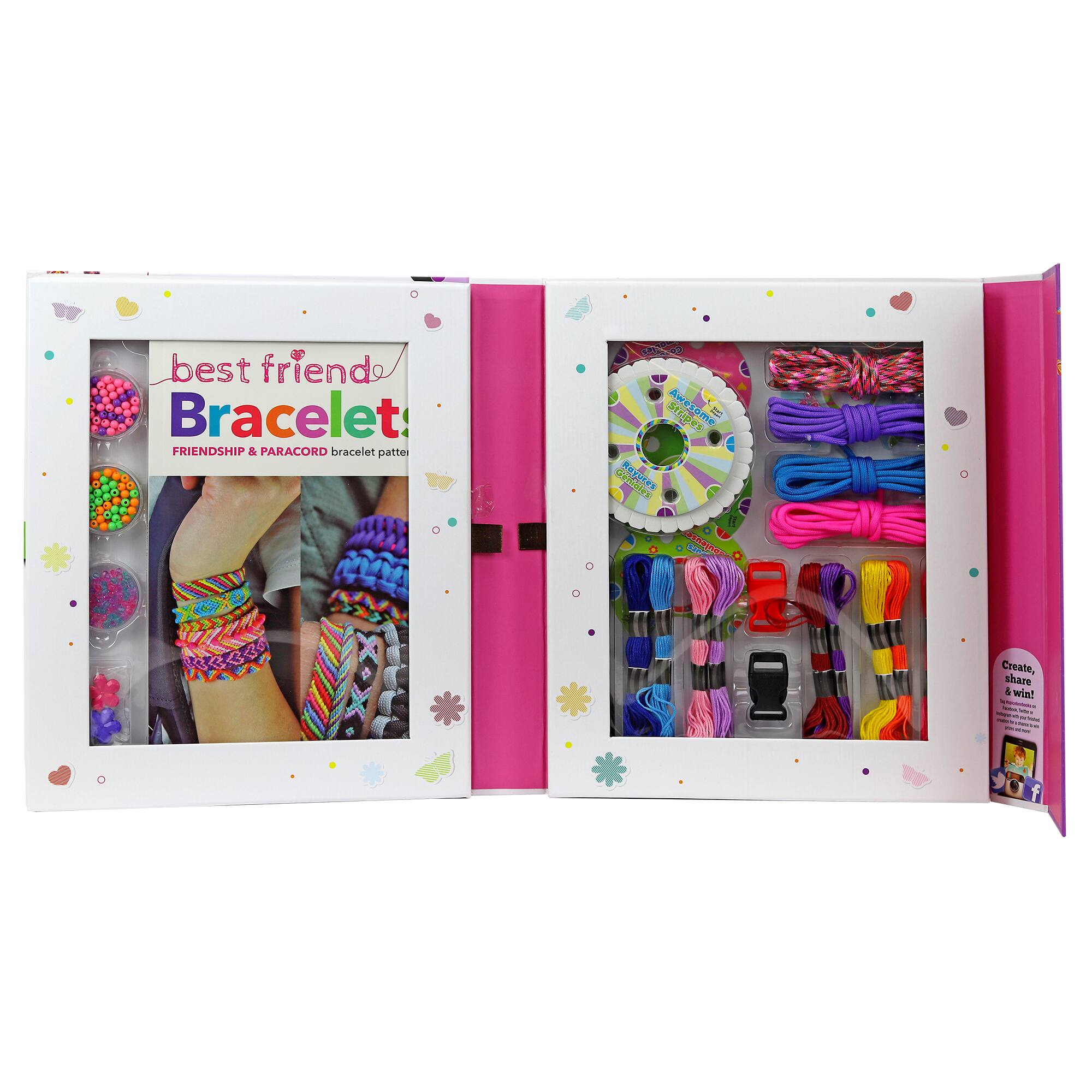 Best Friends Bracelet Kit: Friendship & Paracord Bracelet Patterns, Step-by-Step Instructions, and Some Sweet Surprises to Create, Share & Win.