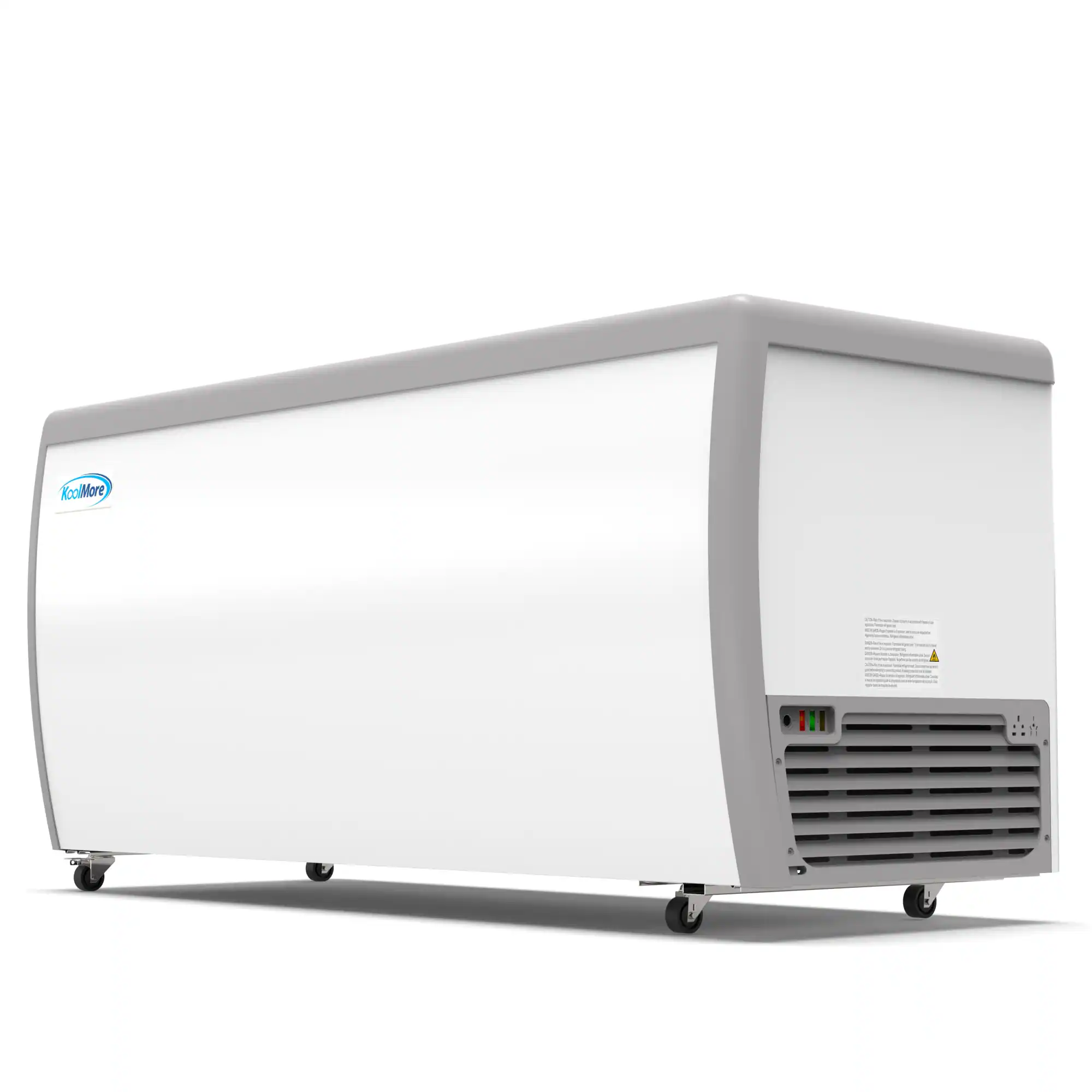 Alt View 3. Koolmore - 70 in. 12 Tub Ice Cream Dipping Cabinet Display Freezer with Sliding Glass Door, 20 cu. ft. KM-ICD-71SD. - White.