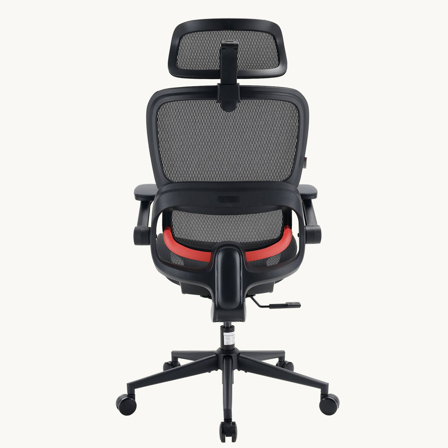 Back. SIHOO - B100 Pro Ergonomic Office Chair, Desk Chair With Adaptive Elastic Lumbar Support, 3D Ultra-Wide Headrest, 4D Arms - Black.