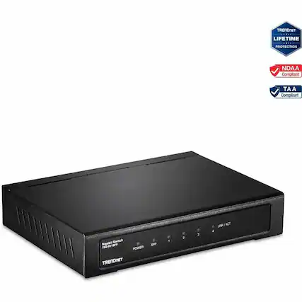 TRENDNET LIFETIME PROTECTION
NDAA Compliant
TAA Compliant
Gigabit Switch
TEG-5518PP
SFP 1 2 3
POWER