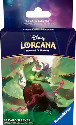 65 Card Sleeves Standard Size, Matte Finish (Disney Lorcana Trading Card Game)