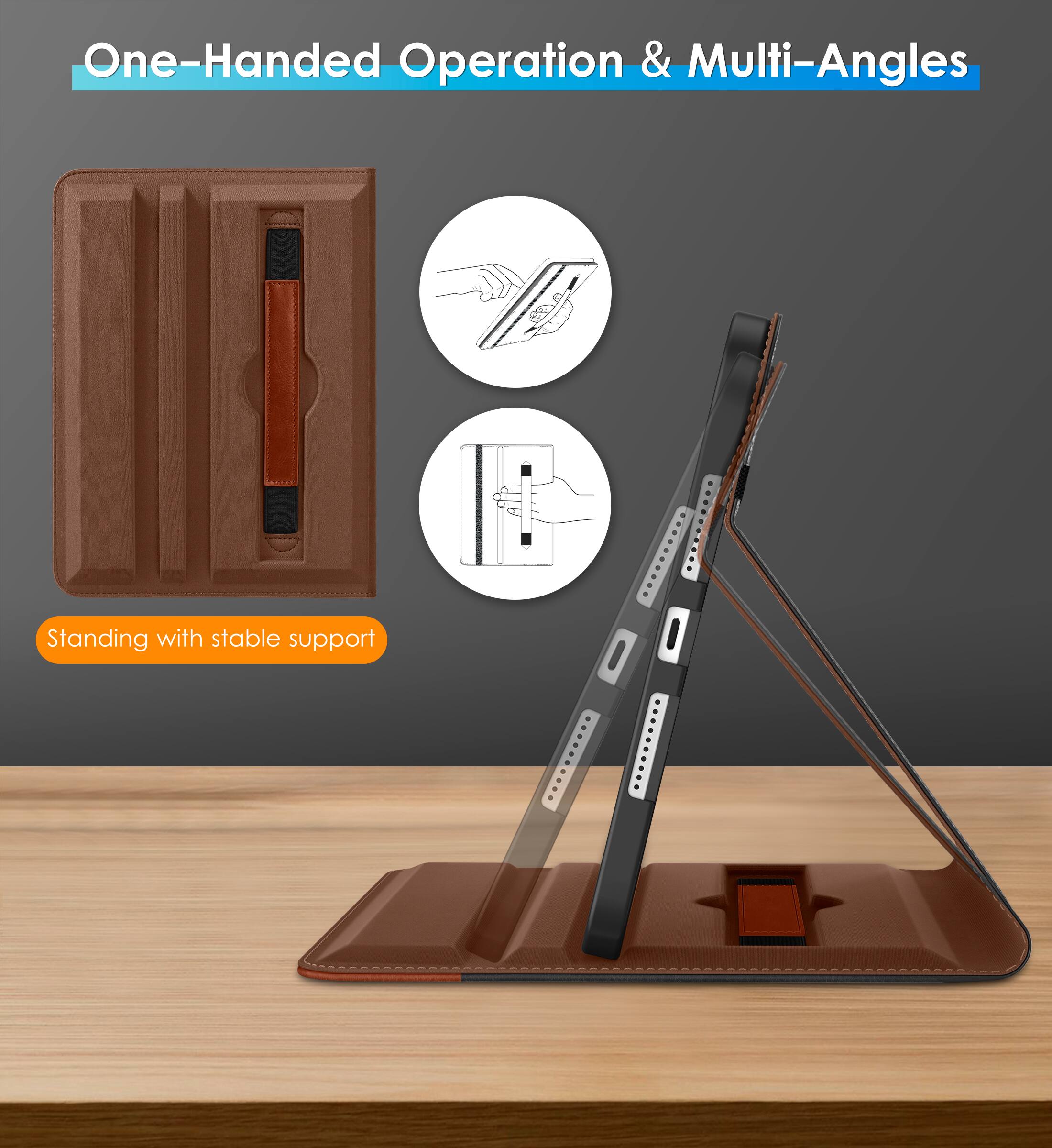 One-Handed Operation & Multi-Angles

Standing with stable support