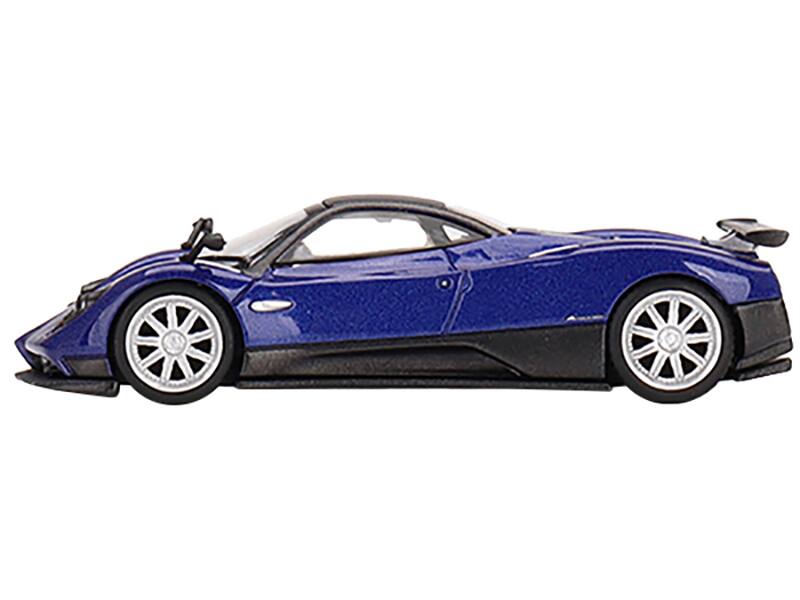 Angle. Mini GT - Pagani Zonda F Blu Argentina Blue Metallic with Black Top Limited Edition to 3000 pieces Worldwide 1/64 - Blue Metallic With Black.