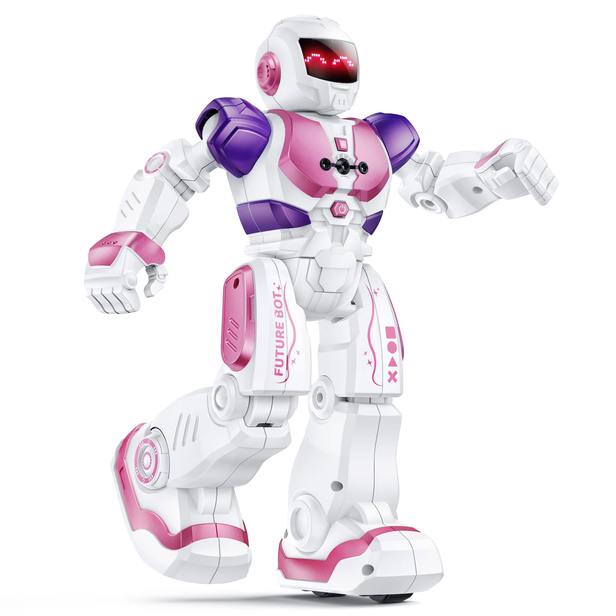 Ruko - 6088A RC Robot Toys for Kids, Smart Gesture Sensing Interactive, Christmas Birthday Gift - Pink