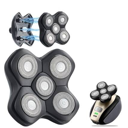 Front. ESBANY - Universal Magnetic 5 Blades Replacement Heads for Freebird and Freedom Head Shaver and Many Brand.