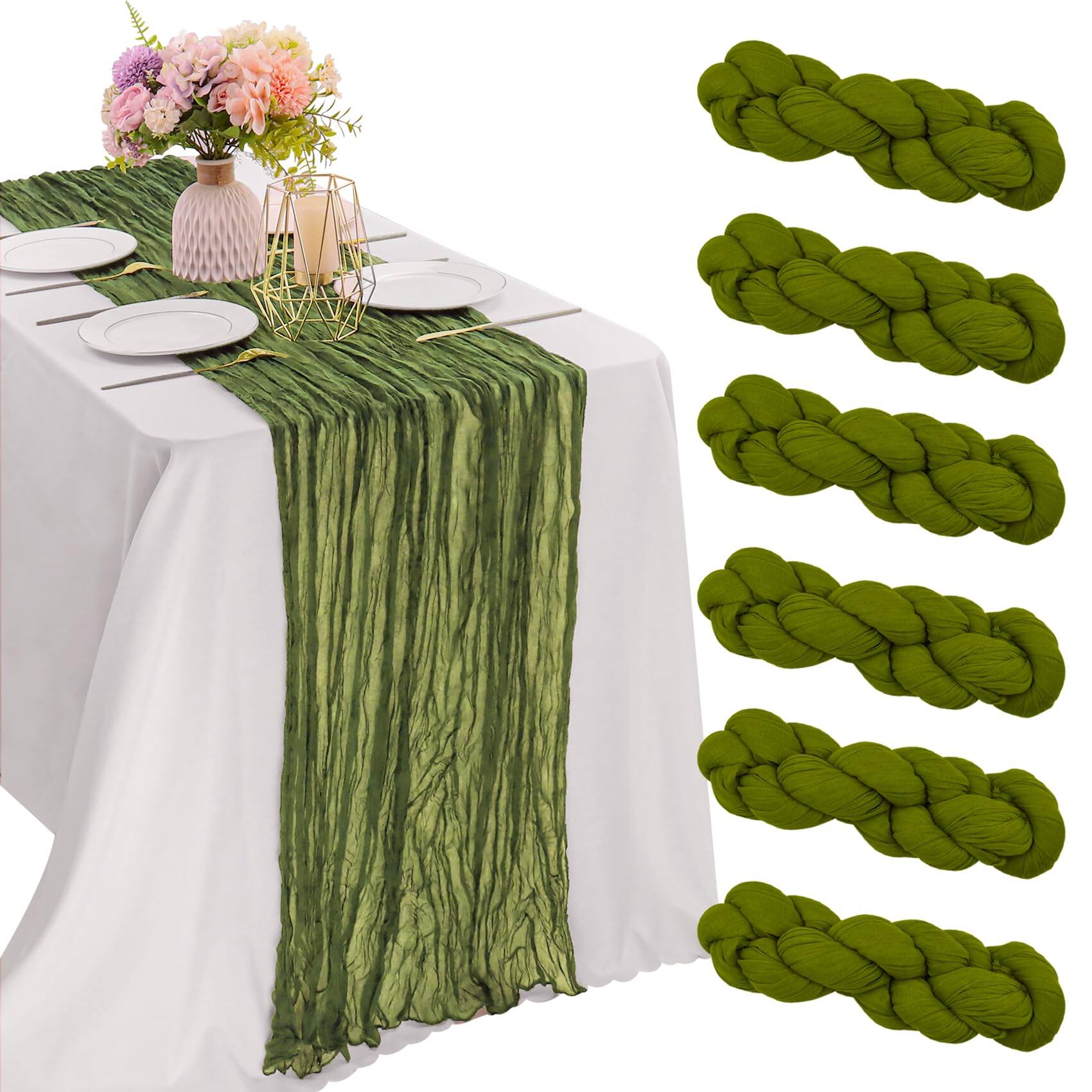 Olive Green-35" x 120"-6 Pack