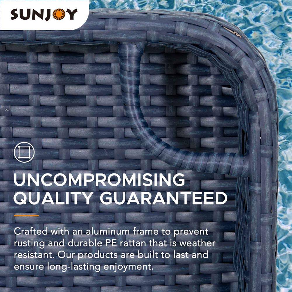 SUNJOY

UNCOMPROMISING QUALITY GUARANTEED

Crafted with an aluminum frame to prevent rusting and durable PE rattan that is weather resistant. Our products are built to last and ensure long-lasting enjoyment.