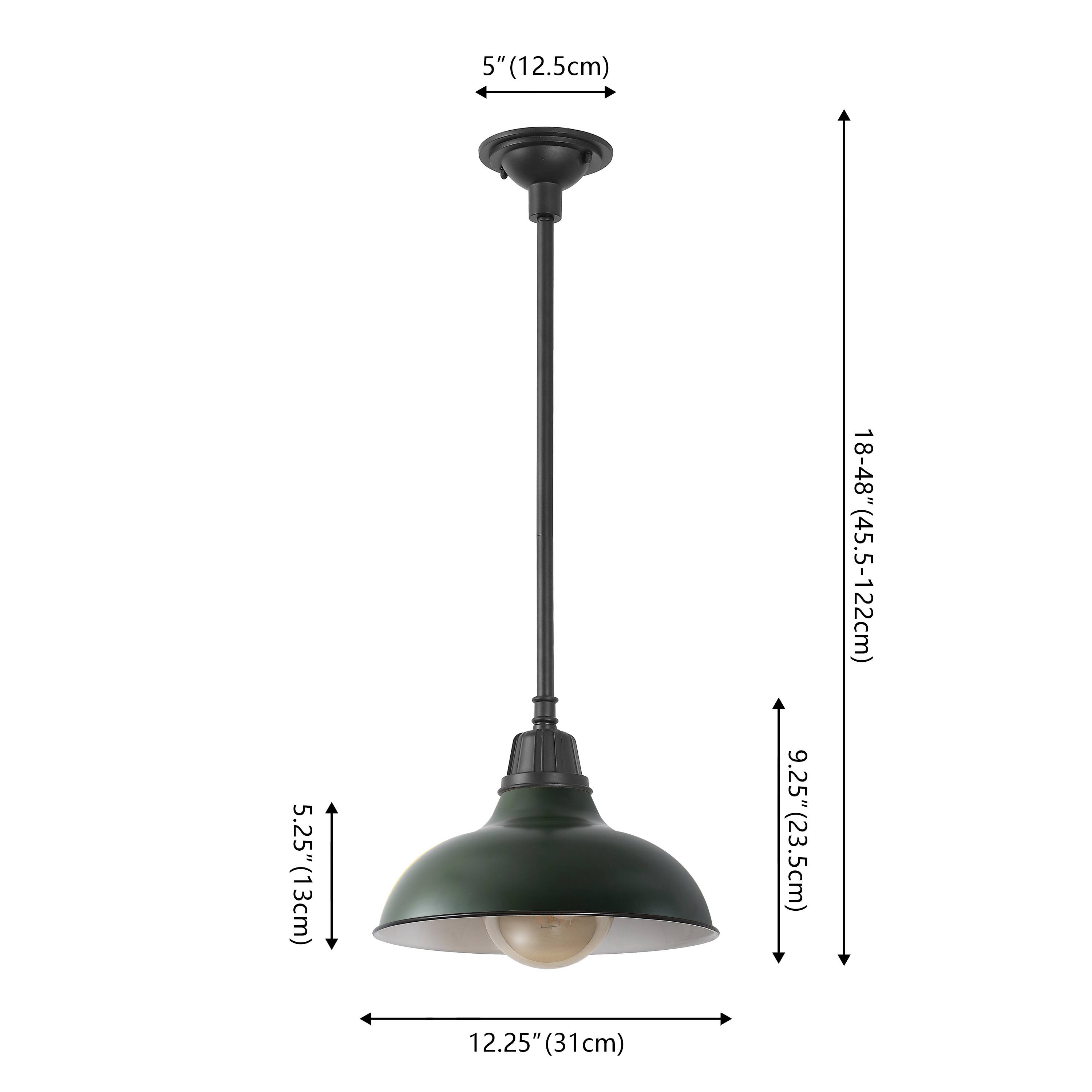 5" (12.5cm)  
5.25" (13cm)  
12.25" (31cm)  
9.25" (23.5cm)  
18-48" (45.5-122cm)