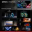 The text on the image is grouped and corrected as follows:

1. QM6K I 75QM6K TCL NFL 2 Stunning Visuals 12 QM6K QD-MiniLED LED Up to LD500 Precise Dimming Series New TCL Halo Control System High Contrast HVA Panel Game Accelerator OLED ADO - CA 144H2 AlPQ Pro Processor High HDR Brightness 144HZ Native Refresh Rate.